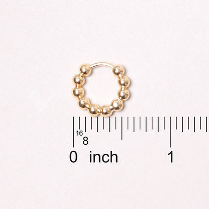 14K Gold-Dipped Ball Hoop Earring