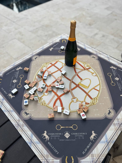 Saddles & Silk Mahjong Mat | The Equestrian Collection