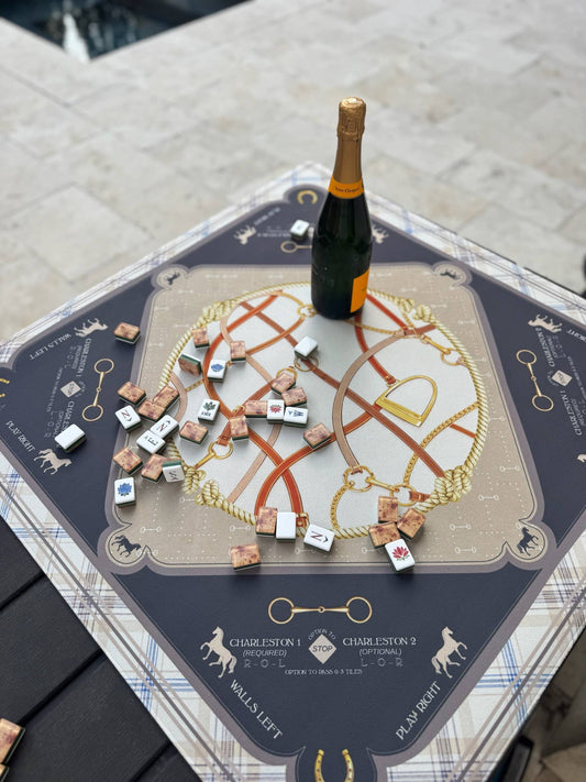 Saddles & Silk Mahjong Mat | The Equestrian Collection