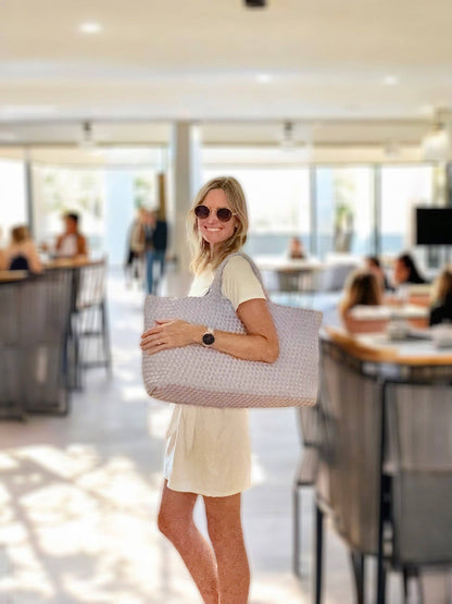 Woven Mahjong Carryall -Peace Love Mahjong