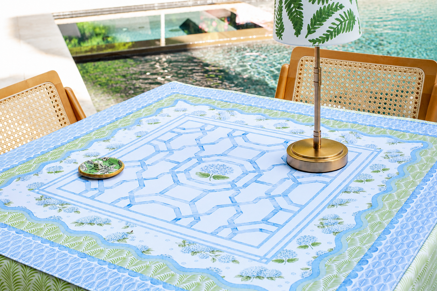 Hamptons Hydrangea Mahjong Mat