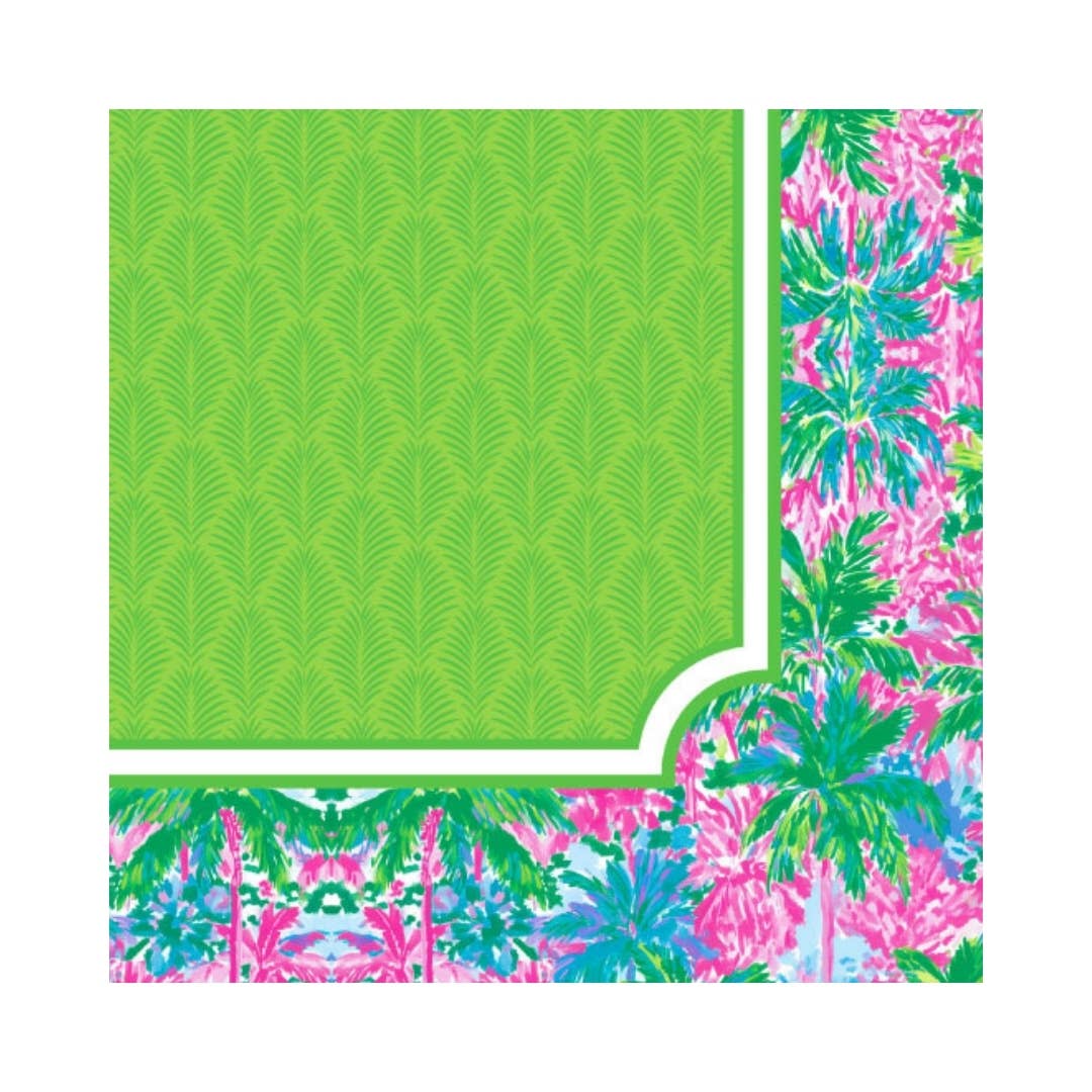 Palm Beach Collection Mahjong Mat | Pink, Blue Non-Neoprene