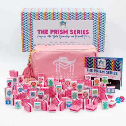 Crystal Prism Pink | Mahjong with Bold Angles and Vibrant Vibes | 1.25" x 0.9" x 0.7"