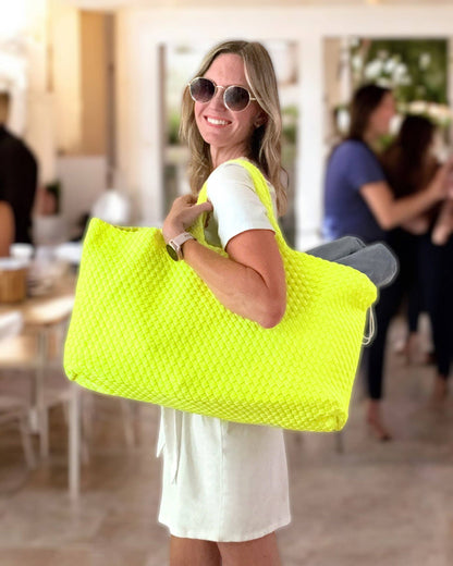 Woven Mahjong Carryall -Peace Love Mahjong