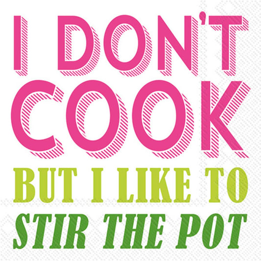 Paper Cocktail Napkins Pack of 20 Stir The Pot