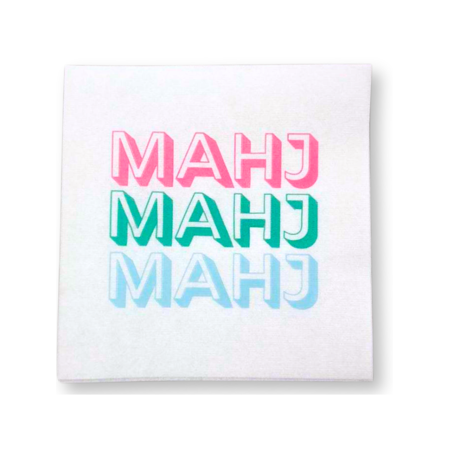 Mahjong Cocktail Napkins - 50-Pack | 5'' x 5'' folded Mahjon