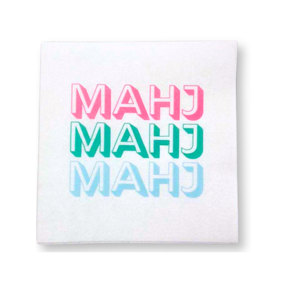 Mahjong Cocktail Napkins - 50-Pack | 5'' x 5'' folded Mahjon