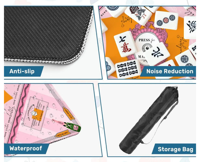 'Press for Mahjong' Mat | The Champagne & Mahj Collection