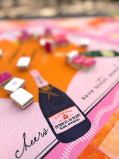 Bams & Bubbly Mahjong Mat | The Champagne & Mahj Collection