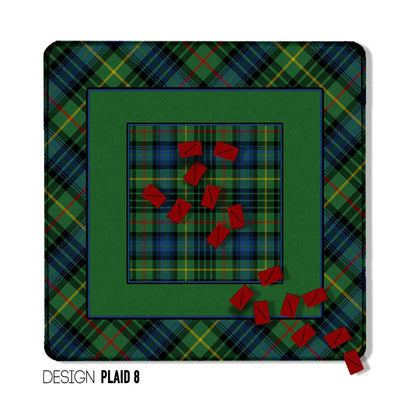 Mahjong Mat 31", Neoprene, Moody, Masculine, Winter Plaid