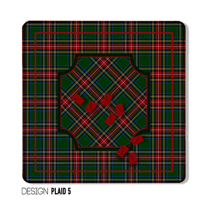 Mahjong Mat 31", Neoprene, Moody, Masculine, Winter Plaid
