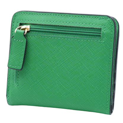 Women's Small Compact Bifold Luxury Wallet With Window ID