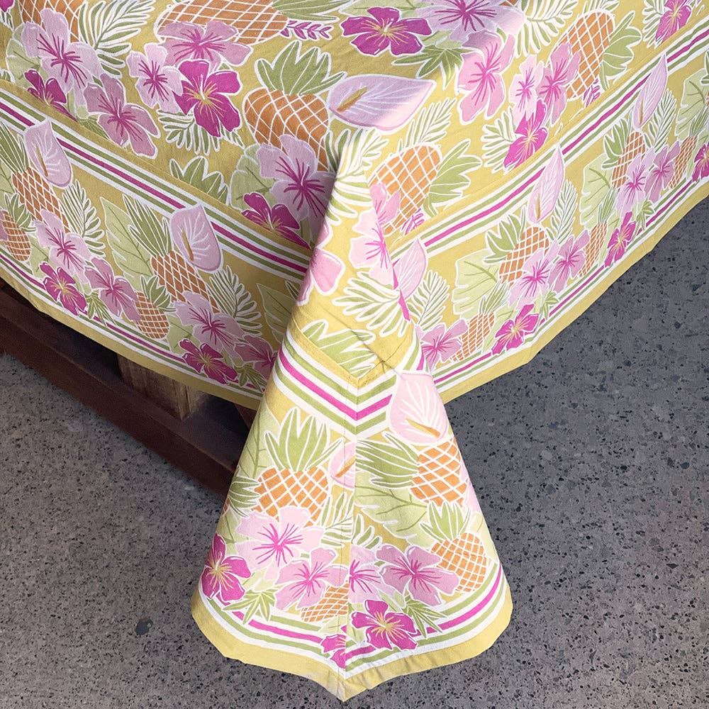 Pineapple Hibicus Tablecloth