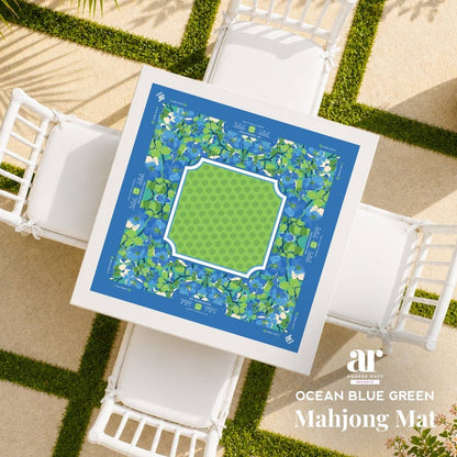 Palm Beach Collection Mahjong Mat | Pink, Blue Non-Neoprene