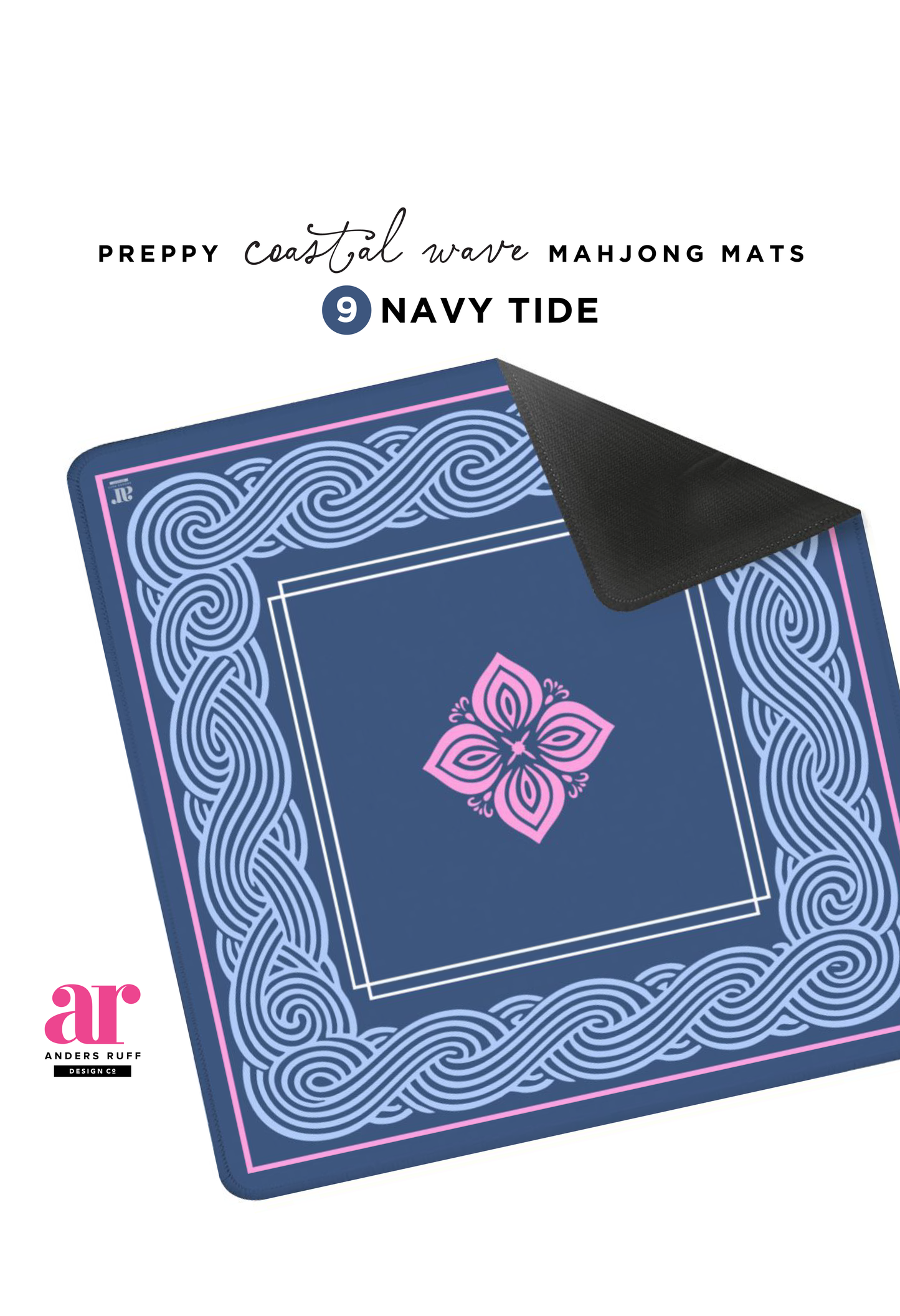 Coastal Wave Mahjong Mat – Multiple Colors [Non-Neoprene]