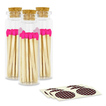 2" Matches + Small Bottle - Color of Your Choice + Strikers