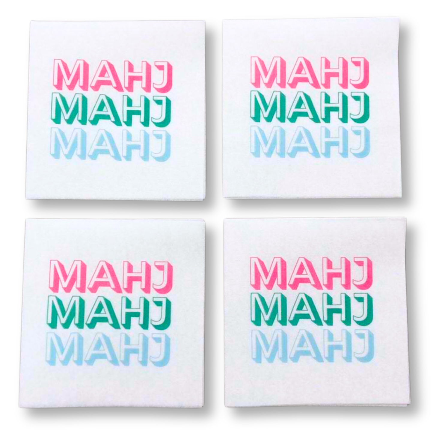 Mahjong Cocktail Napkins - 50-Pack | 5'' x 5'' folded Mahjon