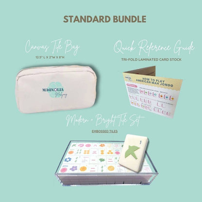 Embossed Art Mahjong Tile Set - Modern + Bright Collection