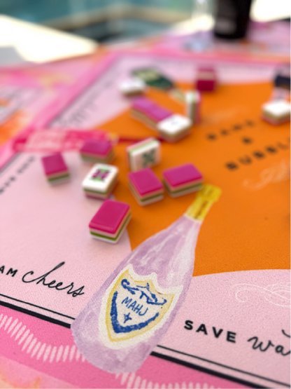 Bams & Bubbly Mahjong Mat | The Champagne & Mahj Collection