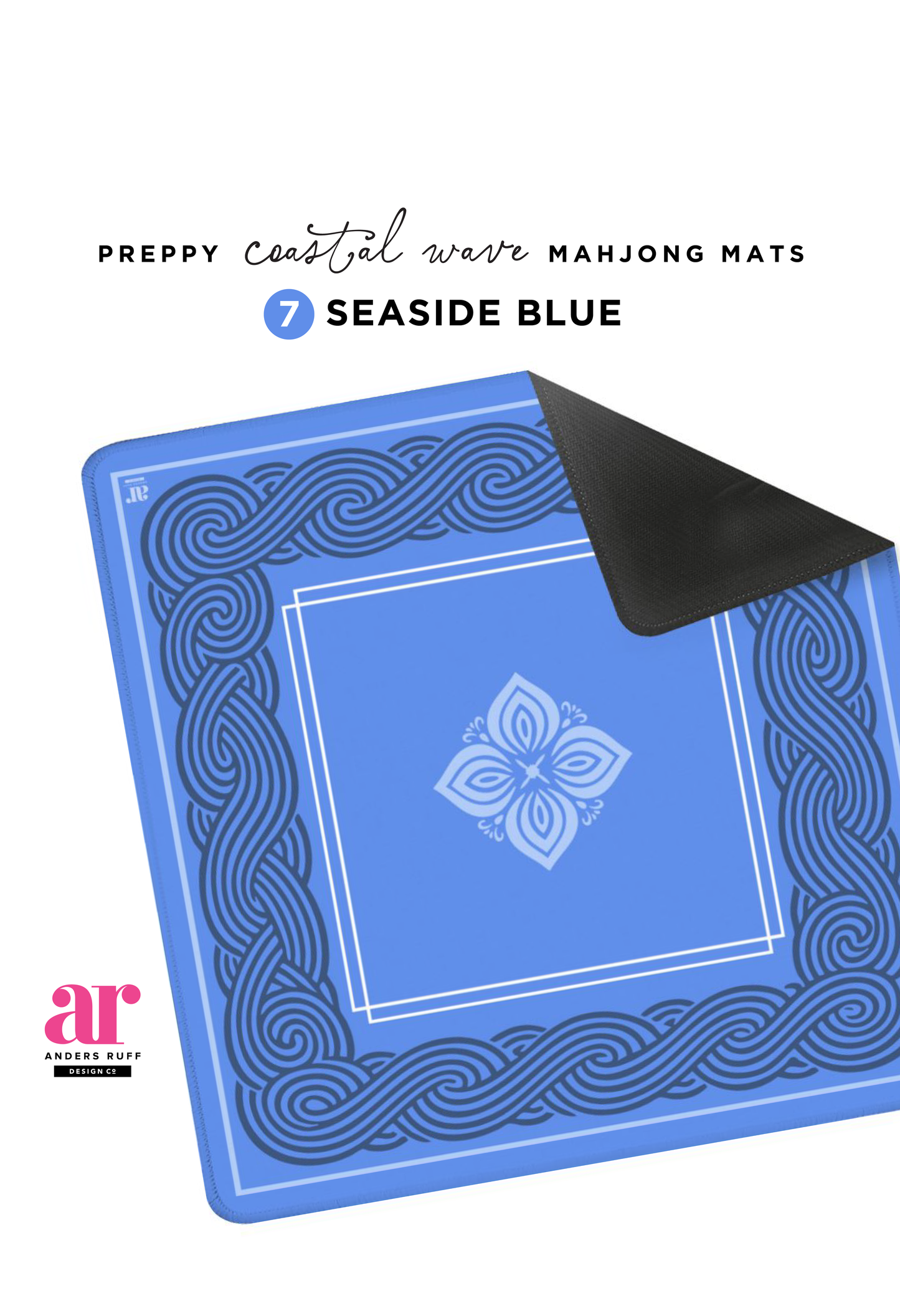 Coastal Wave Mahjong Mat – Multiple Colors [Non-Neoprene]