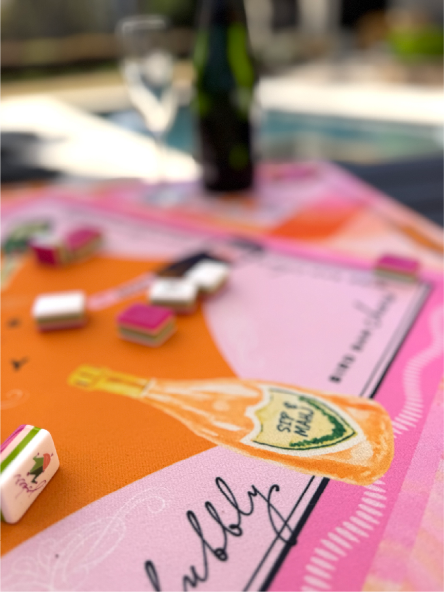 Bams & Bubbly Mahjong Mat | The Champagne & Mahj Collection