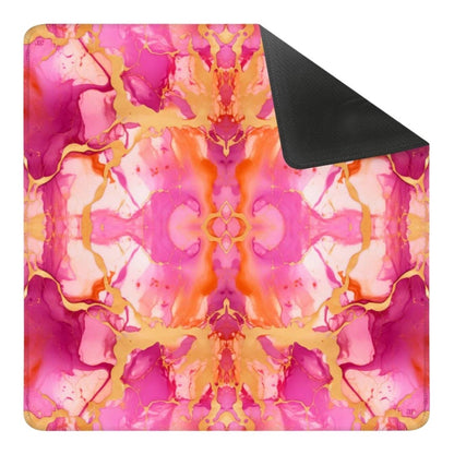 Golden Pink Mahjong Mat |  Grand Marble [Non-Neoprene]