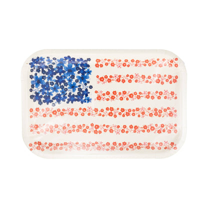PLPL1074 - Floral Flag Plate (8 ct)