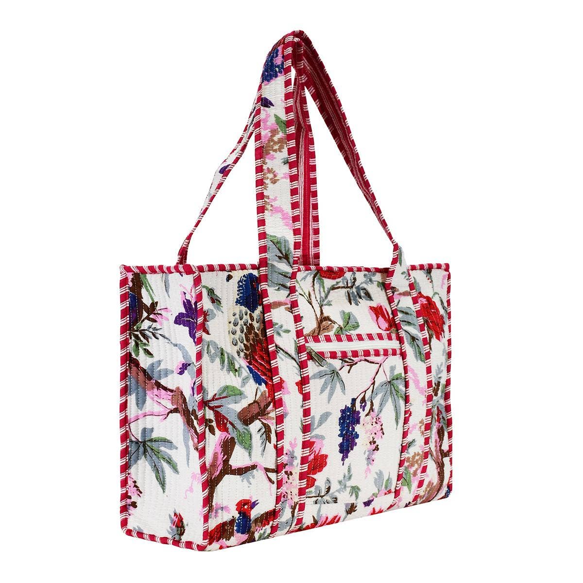 Cotton Block Print Tote Bag- Small & Large