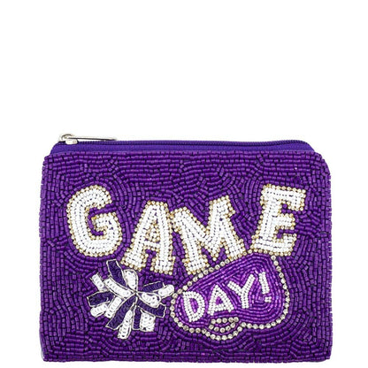 GAME DAY SEED BEAD COIN BAG, 60 0635