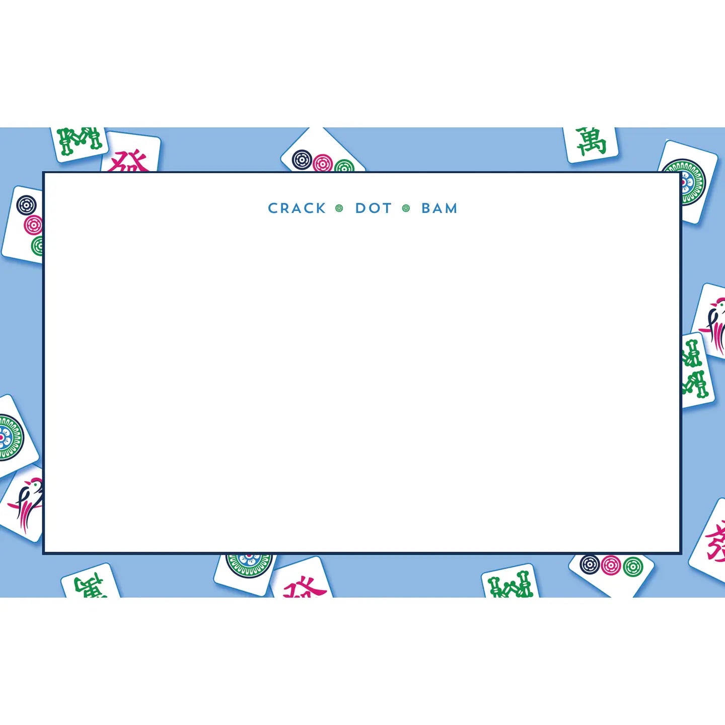 Mahjong Tiles Slab Notepad