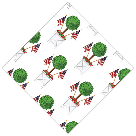 Patriotic Topiary Tree Cocktail Napkins