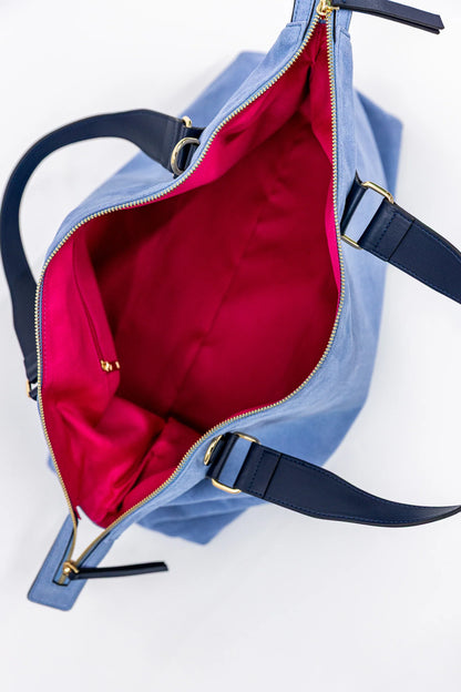 Suede Carryall Bag- Bam Bird Boutique