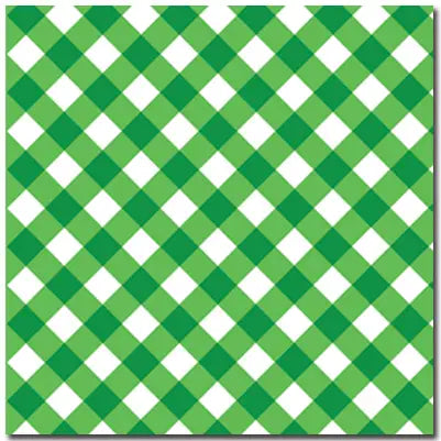 Gingham Check Green Gift Wrap Continuous Rolls