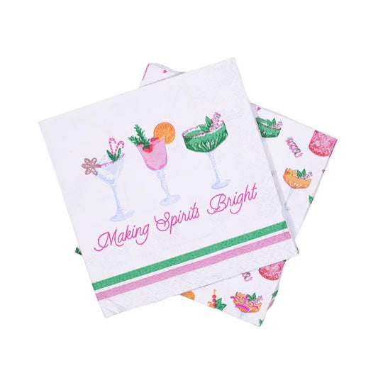 Making Spirits Bright Cocktail Napkins - Royal Standard