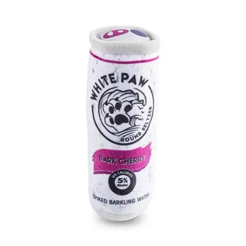 White Paw Bark Cherry Squeaker Toy