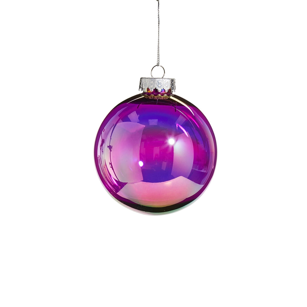 4” Iridescent Ball Ornament - Raz Imports
