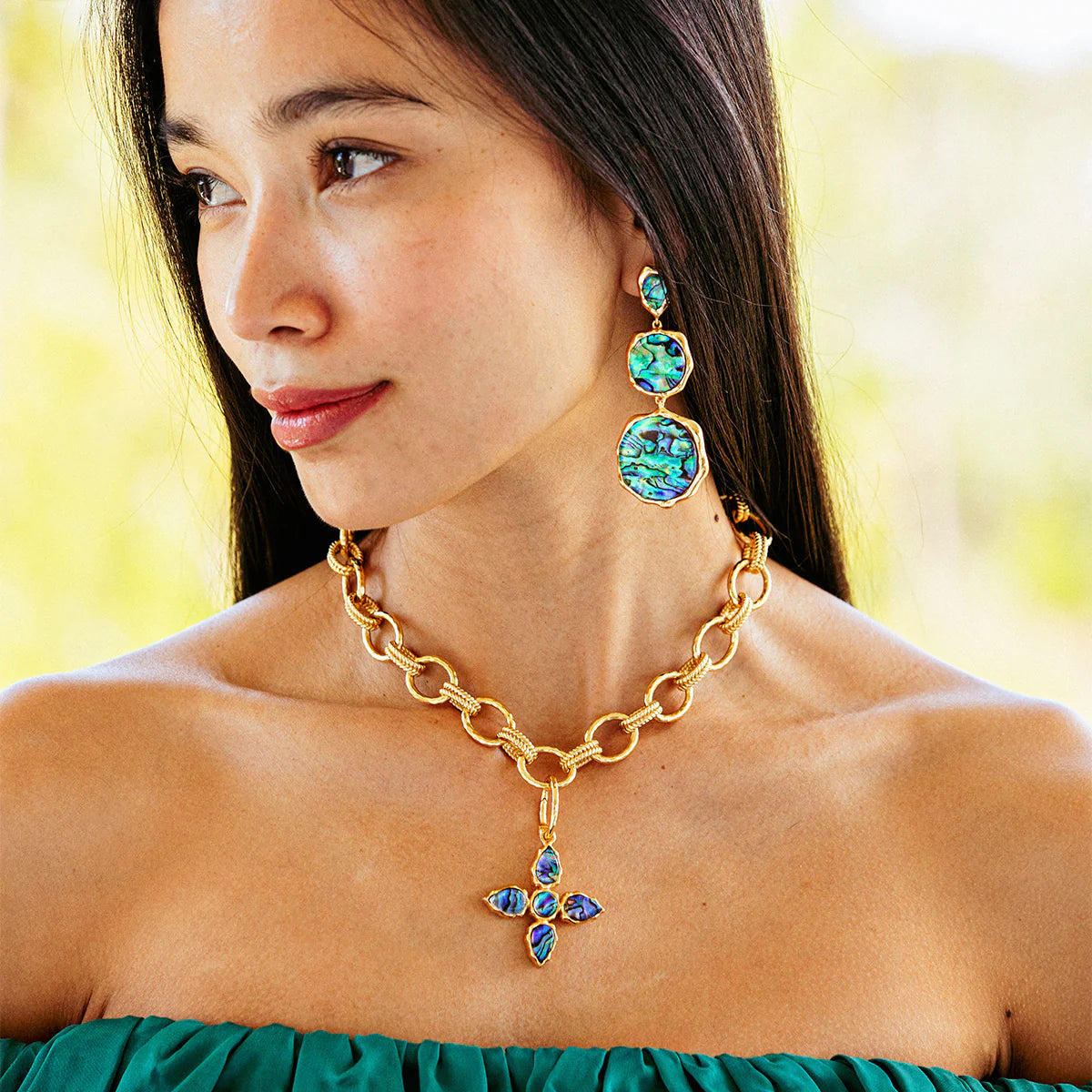 Aurora Reversible Pendant - Abalone/MOP