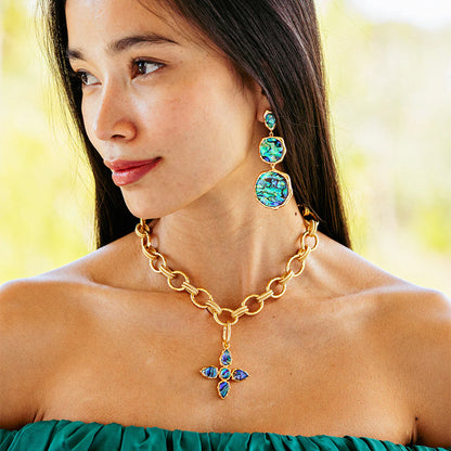 Aurora Reversible Pendant - Abalone/MOP
