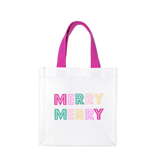 Merry Merry Petite Gift Tote White/Multi