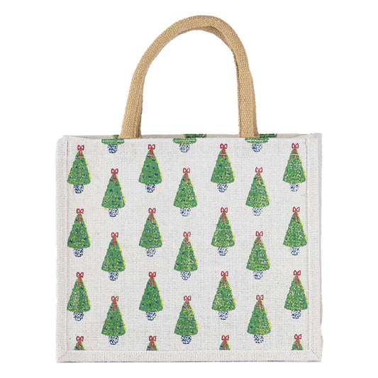 Grand Christmas Tree Gift Tote White/Green