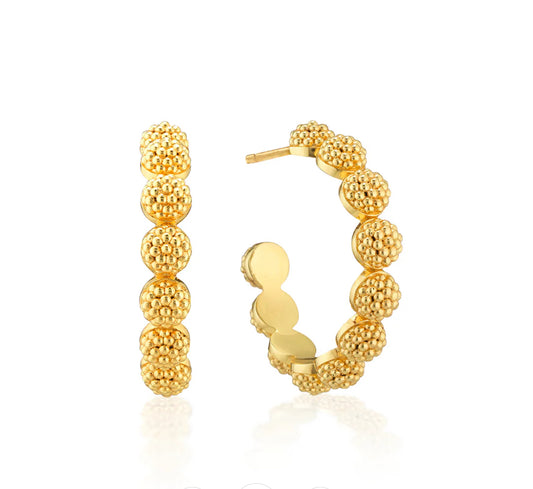 Berry Icon Small Hoop Earrings- Gold