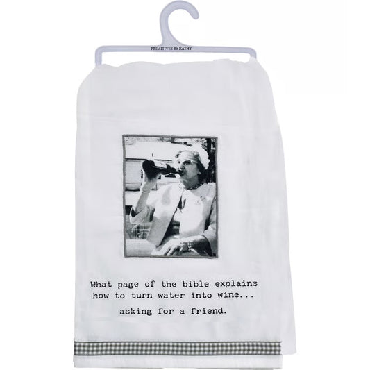 Kitchen Towel- Turn Water Into Wine
