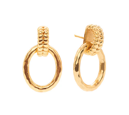 Cleopatra Regal Link Earrings- Gold