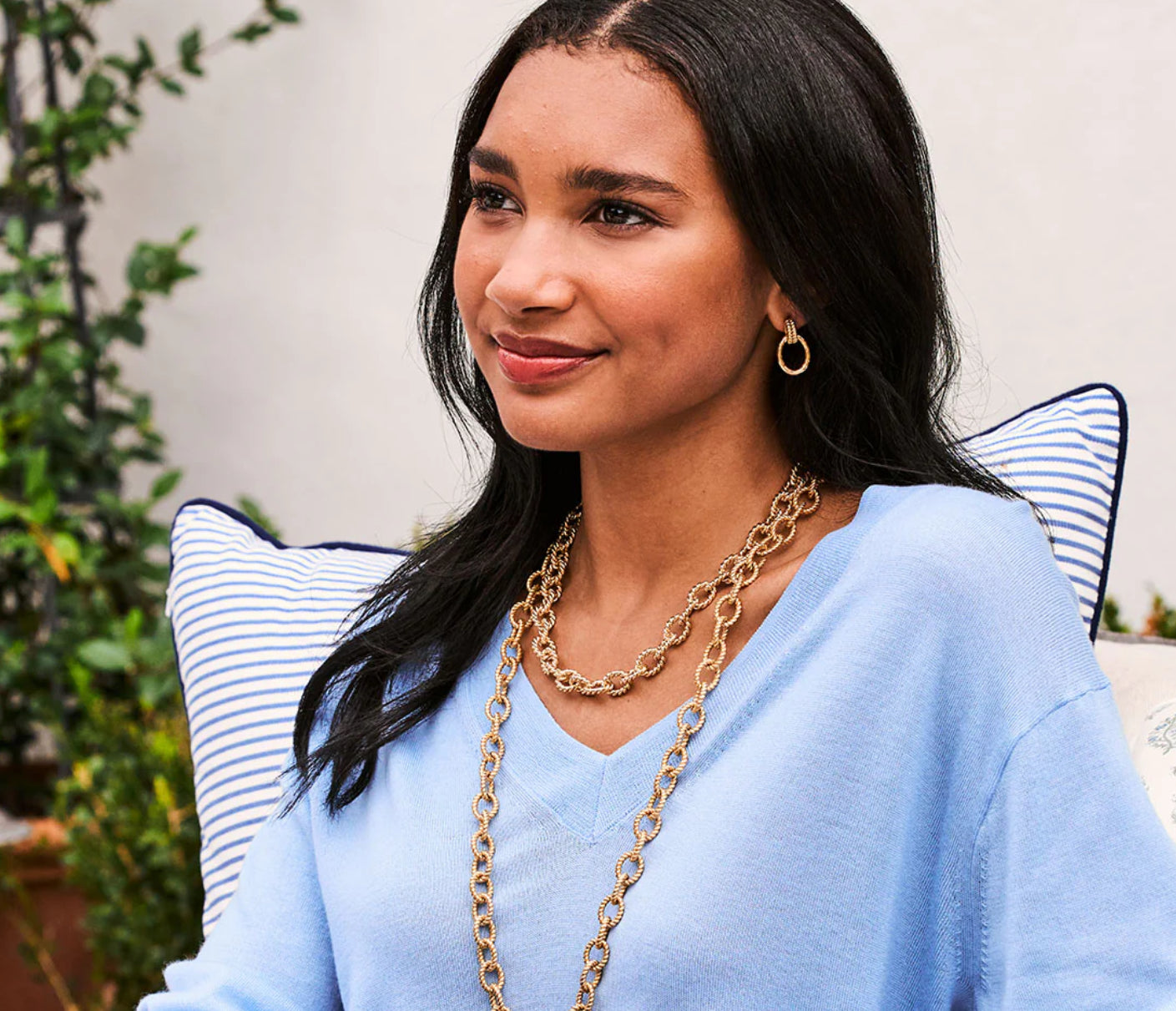 Cleopatra Regal Link Earrings- Gold