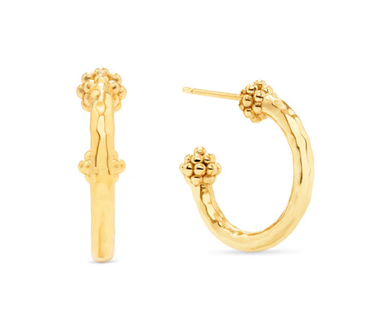 Berry Slice Small Hoop Earrings- Gold