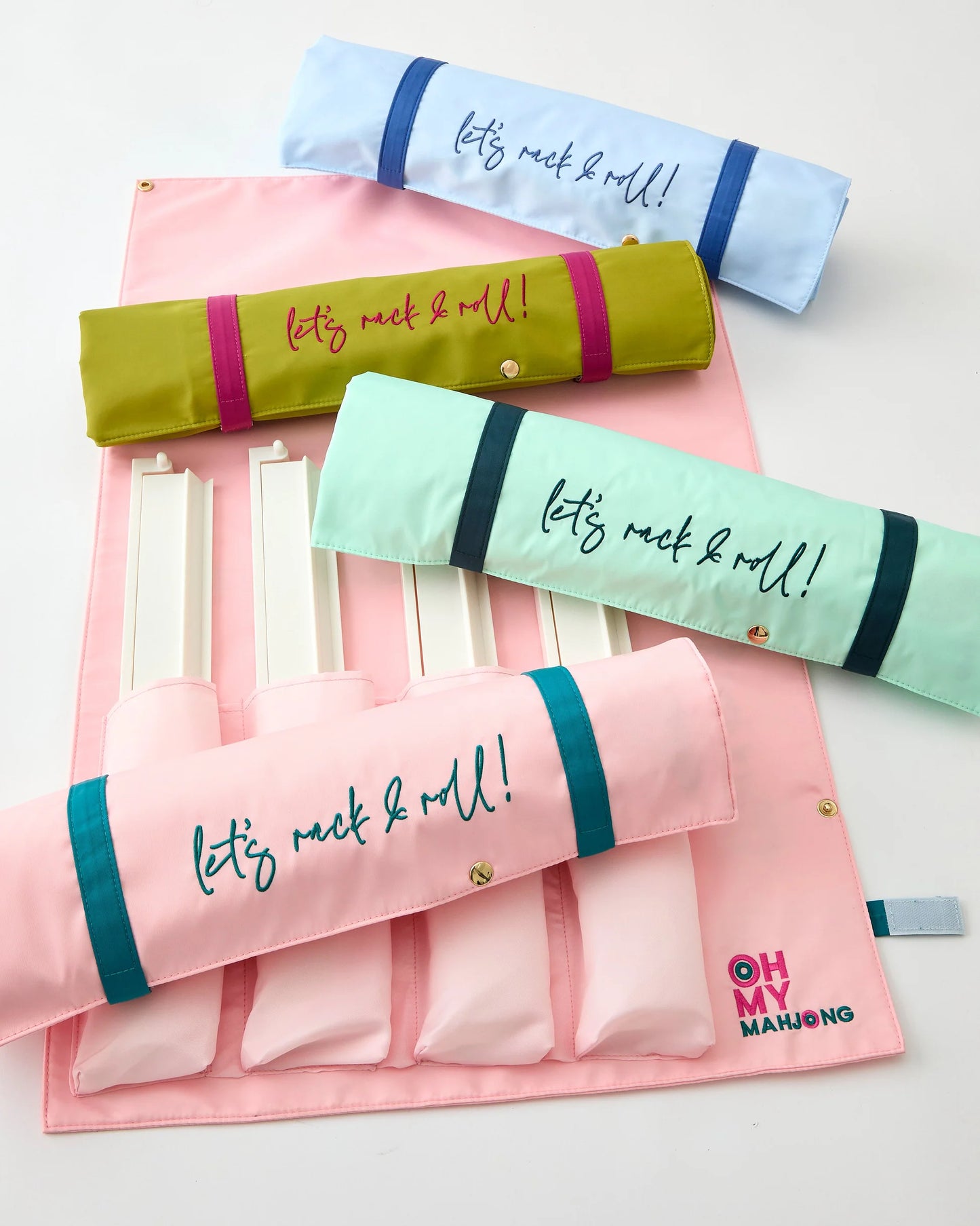 Let’s Rack & Roll Bag- Light Pink- Oh My Mahjong