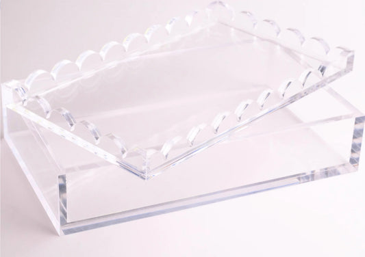 Scalloped Acrylic Box- Miss Mahjong