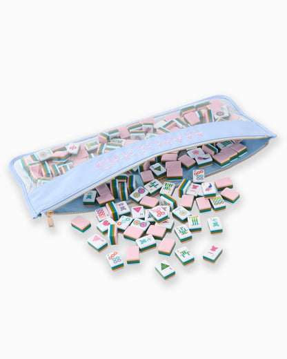 Light Blue Bamboo Mahjong Bag- Oh My Mahjong