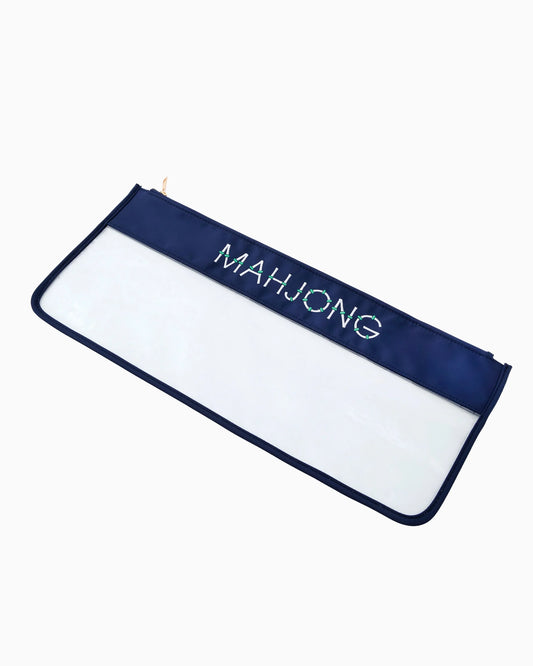 Navy Bamboo Mahjong Bag- Oh My Mahjong