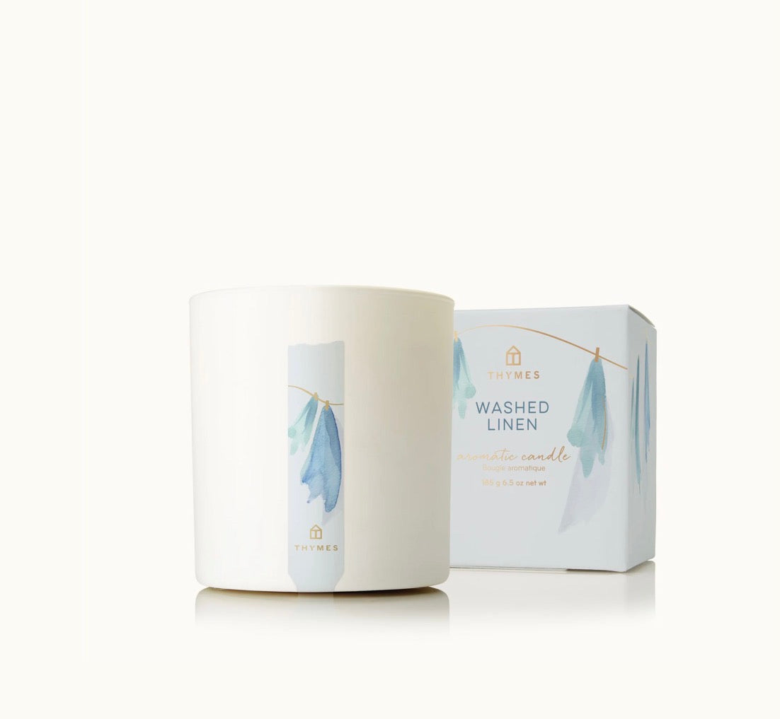 Washed Linen Poured Candle